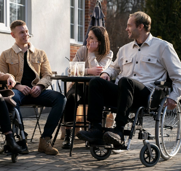 Image of NDIS participants engaging in a community activity or class