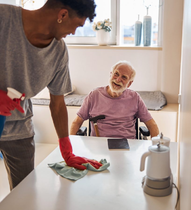 Image illustrating assistance with laundry or home organizing